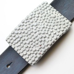 Studded belt buckle grey for 4 cm removable belt gift idea unisex gs72vg