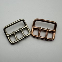 Copper Double Prong Buckle 45mm Leather Belt Fastener Bag Luggage Fasten Buckle