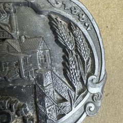 Lucas Kansas 1987 Centennial Garden Of Eden Metal Belt Buckle Dart (281/500)
