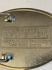 North American Hunting Club Wings of Gold Men&rsquo;s Western Belt Buckle 24k Gold