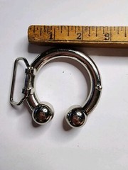 Retro Bull Ring Piercing Metal Belt Buckle Western Rockabilly Rhinestones