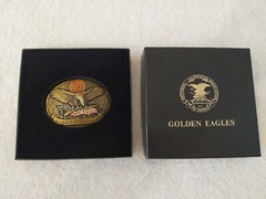 LIMITED EDITION NRA National Rifle Association ~ Golden Eagles * New in Box NOS