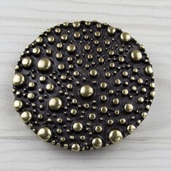 Studded Bubble Circle Belt Buckle Brass Interchangeable Clasp GS5537