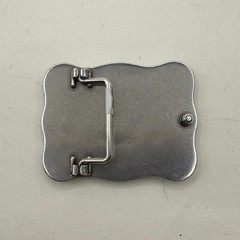 Nocona Western USA American Flag Belt Buckle Silver Tone Cowboy Patriotic