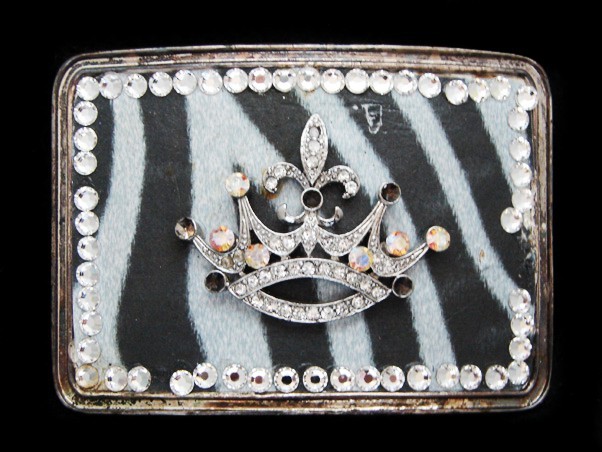 ND17122 REALLY NICE **ROYAL CROWN** CRYSTALS FASHION BELT BUCKLE