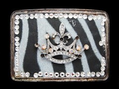 ND17122 REALLY NICE **ROYAL CROWN** CRYSTALS FASHION BELT BUCKLE