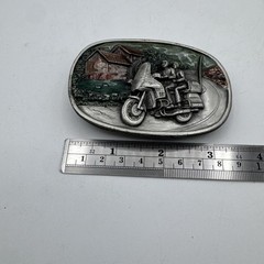 Vintage Bergamot Brass Works 1984 Motorcycle Biker Gold Wing Belt Buckle N149