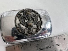 Great Seal Eagle Belt Buckle Mens Silver Yosco USA Crest Medallion Logo Military