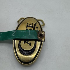 Vintage Case XX Brass Belt Buckle Baron Pocket Knife Oval