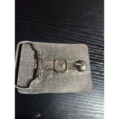 Vintage I D Rather Be Fishing Belt Buckle 1971 Pewter Tone
