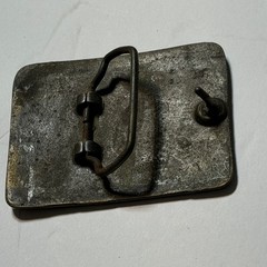 Vintage 1980s 4 Wheeling Jeep Belt Buckle Cast Metal Off Road Trail Riding Gear