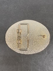 Gold & Silver Tone Flying Eagle Oval Belt Buckle