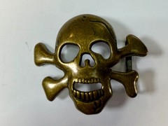 Creepy Skull Crossbones See-Trough Halloween Cutout Belt Buckle For 1.25&Prime; Belt