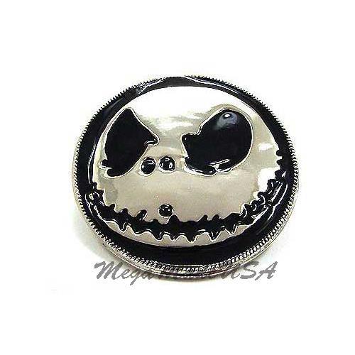 Halloween Nightmare Before Christmas Skellington Jack Head Enamel Belt Buckle