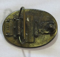 USS Arizona Memorial Vintage Belt Buckle 1983 Pearl Harbor Military #832