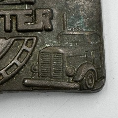 Vintage Teamster Belt Buckle Trucking Union Horse Semi Truck Metal Americana