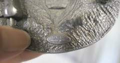 Vintage 1991 Siskiyou Pewter Native American Grizzly Bear Head Claws Belt Buckle