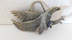VTG 1979 The Great American Buckle Co. Chicago Metal Belt Buckle Eagle H506