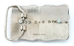 40×30 Oval Natural Lapis Cab Cabochon Silver Color Southwest Western Belt Buckle