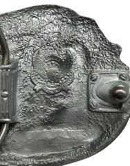 Great American Products Belt Buckle Pewter Police Officer An American Hero EUC