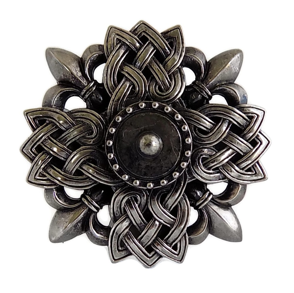 WASHED UP HOLLYWOOD 1.5” TROY SHIELD VINTAGE SILVER #068VS BELT BUCKLE