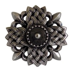 WASHED UP HOLLYWOOD 1.5” TROY SHIELD VINTAGE SILVER #068VS BELT BUCKLE