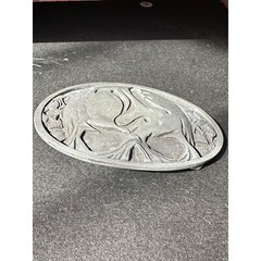Skull Belt Buckle Metal Oval Lead-Free Gothic Design 5&Prime;x3&Prime; One Size