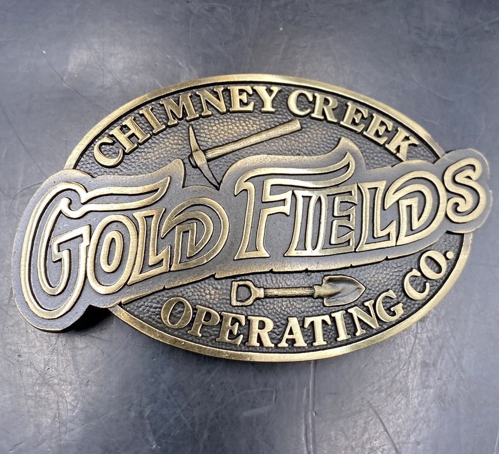 Chimney Creek Operating Co. Gold Fields Belt Buckle Solid Bronze Limited Edition