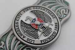 LAFD Los Angeles County Fire Department Founded 1888 Silver Metal Belt Buckle