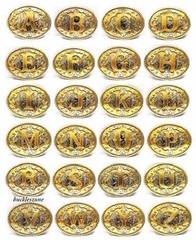 Initial Letter A-Z Belt Buckle Men Women Fashion Western Cowboy Cowgirl Rodeo