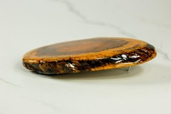 Cross-Cut burl wood mens belt buckle western