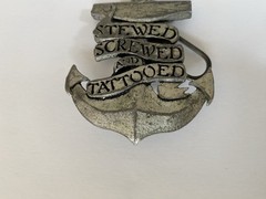 Stewed Screwed and Tattooed 2002 Anchor Belt Buckle
