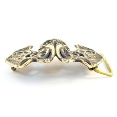 Belt buckle Cthulhu, Cthulhu Myths solid brass belt buckle, Skull belt buckle,