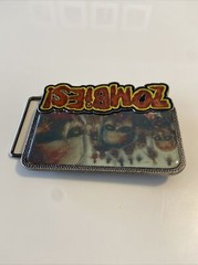 Zombies! Enamelled Belt Buckle for 1.75&Prime; Belt. 3.6&Prime; x 2.75&Prime; Front