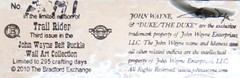QK28180 *NOS* 2010 BRADFORD EXCHANGE **JOHN WAYNE – TRAIL BLAZER** BUCKLE