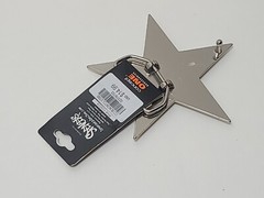 Silver With Black Sparkling Stones. Star Metal Fashion Belt Buckle
