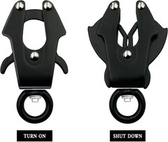 2 Pcs Dog Leash Buckle Aluminum Alloy Heavy Duty Quick Release Locking Frog Clip