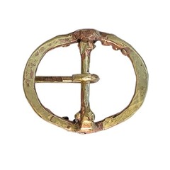Handmade Solid Brass Belt Buckle USA | 1.5&Prime; « HORSES » Retro Artisan Buckle Men