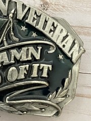 Siskiyou Buckle Co. American Veteran And Damn Proud of It Belt Buckle 1987