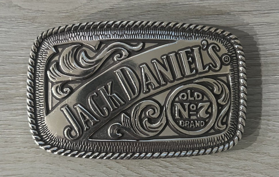 Belt Buckle 2005 Jack Daniel’s 5007JD Old No. 7 Silver Pewter Tone *New*