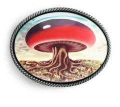 Magic Mushroom Fantasyland Men Women Handmade Belt Buckle