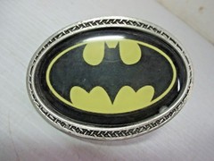 PEWTER BELT BUCKLE – BATMAN Logo Great American Products USA 2000 BKL100
