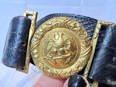 Vtg US Navy Officers Sword Belt And Buckle With Hangers Size 40 Meyer New York