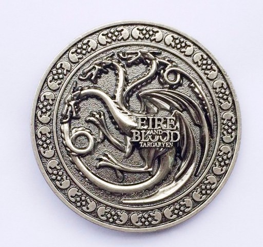 Game of thrones Dragon Belt Buckle Antique silver color cosplay US Seller