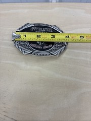 2020 Pendleton Whisky Let&rsquo;er Buck Black Silver Enamel Metal Belt Buckle MS