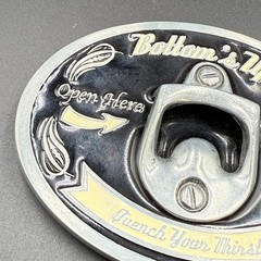 Redneck Beer Bottle Opener Belt Buckle Bottoms Up Quench Your Thirst