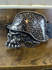 Metal Mulisha Official Military Skull Black Belt Buckle
