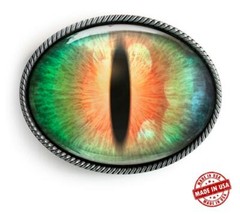 Cosplay Eye Belt Buckle – Sci-fi Fantasy Handmade Silver Buckle – 74-E