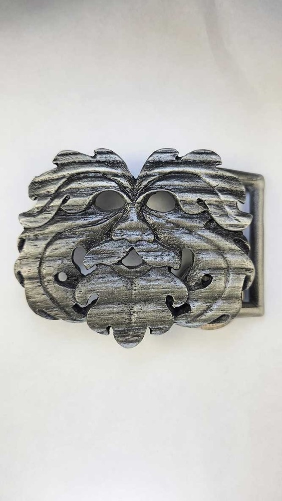 Pewter Oak King Belt Buckle Dryad Design Green Man Wiccan Pagan Celtic