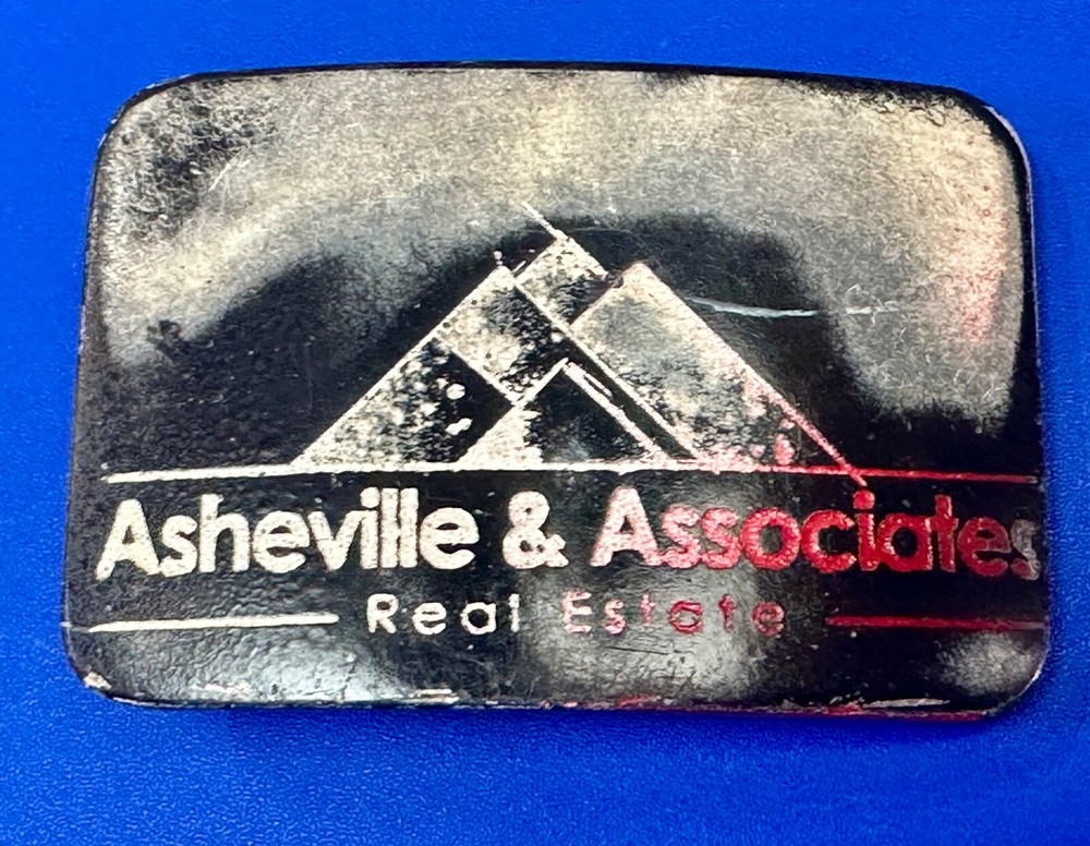 Asheville And Associates Real Estate Realtor Company Vintage Belt Buckle